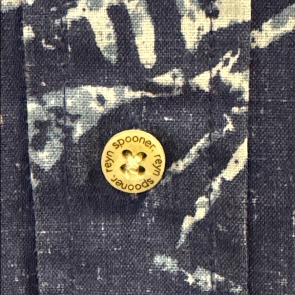 Reyn Spooner Hawaiian Aloha Shirt Blue Striped Marlin Cotton/Poly Sz XL - Picture 7 of 13